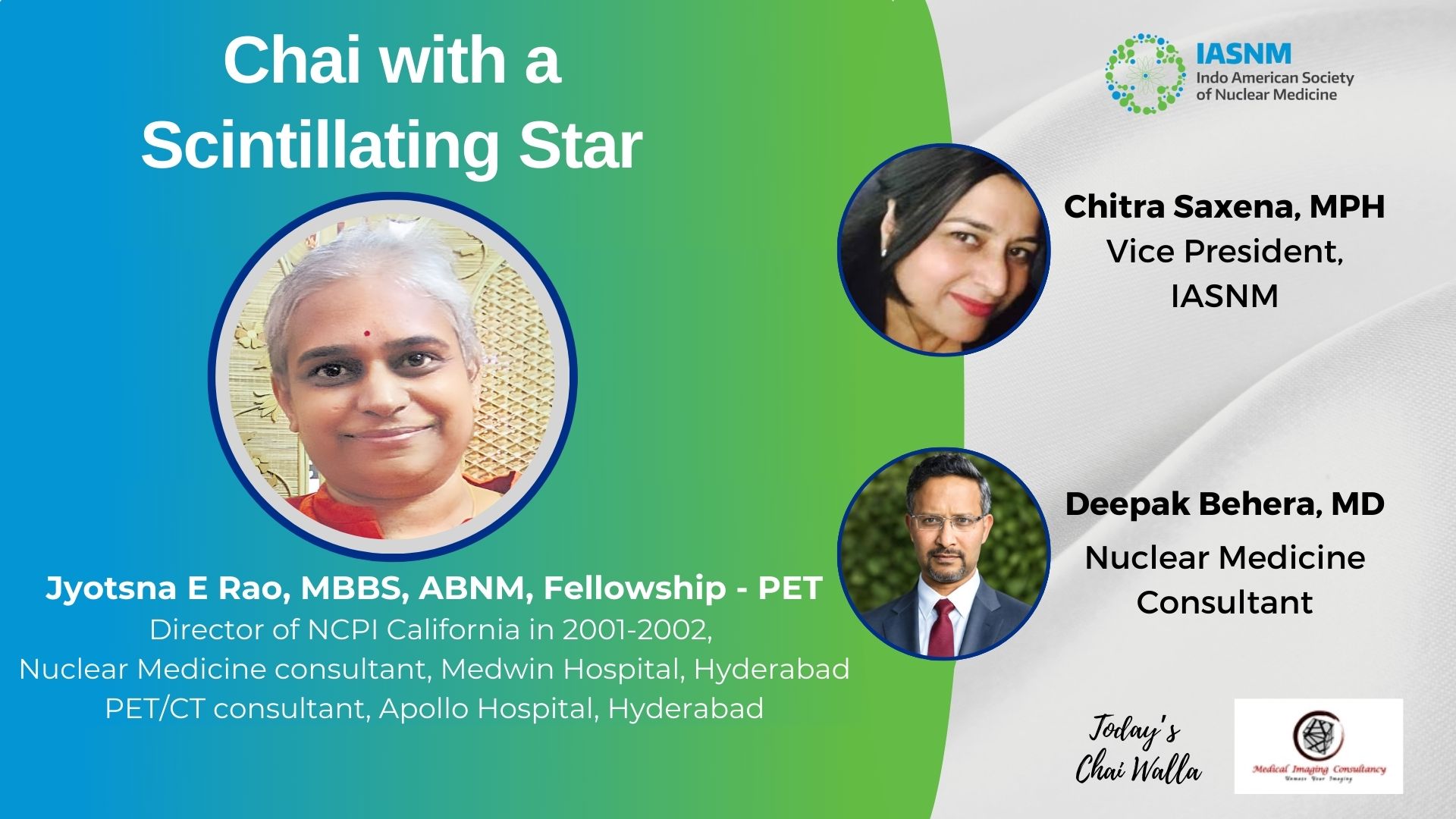 IASNM’s Chai with Scintillating Stars: Webcast Series #4(Dr Jyotsna Rao ...